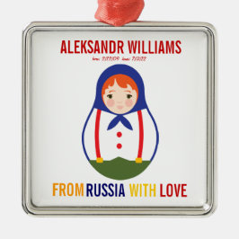 採用のオーナメントのロシア人のMatryoshkaの記念品 メタルオーナメント