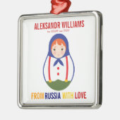 採用のオーナメントのロシア人のMatryoshkaの記念品 メタルオーナメント (左)