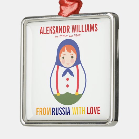 採用のオーナメントのロシア人のMatryoshkaの記念品 メタルオーナメント (左)