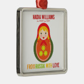 採用のオーナメントのロシア人のMatryoshkaの記念品 メタルオーナメント (右)