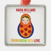 採用のオーナメントのロシア人のMatryoshkaの記念品 メタルオーナメント (正面)