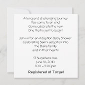 採用のシャワーの招待 招待状 (裏面)