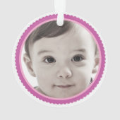 採用のデザインの名前をカスタムするの日付の写真 オーナメント (裏面)