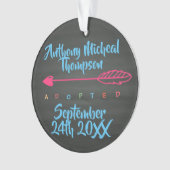 採用のデザインの名前をカスタムするの日付の写真 オーナメント (正面)