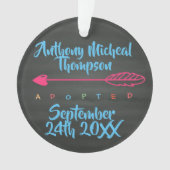 採用のデザインの名前をカスタムするの日付の写真 オーナメント (正面)