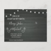 採用のパーティの招待状の発表によって賛美される インビテーションポストカード (裏面)