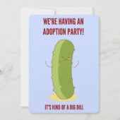 採用のパーティーのおもしろいなピクルスの発表 招待状 (正面)