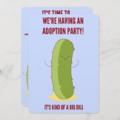 採用のパーティーのおもしろいなピクルスの発表 招待状 (正面/裏面)