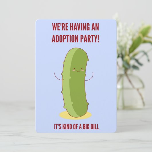 採用のパーティーのおもしろいなピクルスの発表 招待状 (スタンド正面)