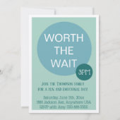 採用のパーティーのモダンは発表を一周します 招待状 (裏面)