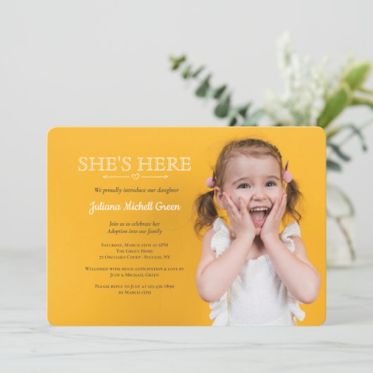 採用のパーティーの写真の招待状 招待状 (スタンド正面)