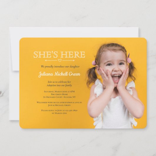 採用のパーティーの写真の招待状 招待状 (正面)