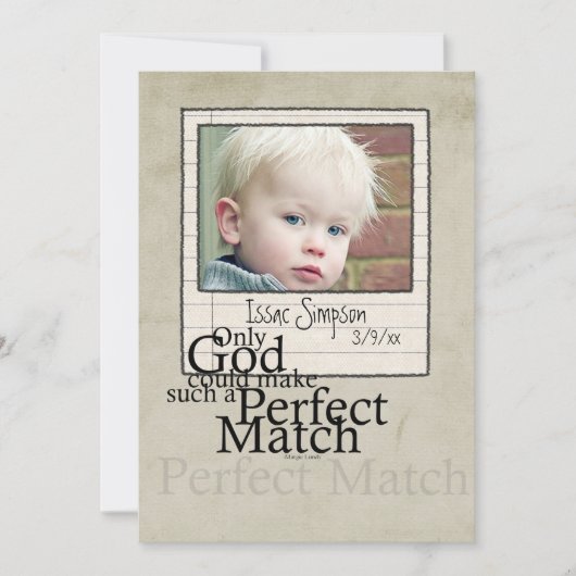 採用の写真の発表 案内状 (正面)