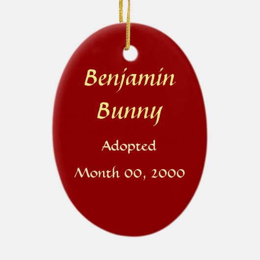 採用の写真の記念品のオーナメント セラミックオーナメント (裏面)