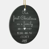 採用の初めてのクリスマスによって賛美される、擁護施設 セラミックオーナメント (右)