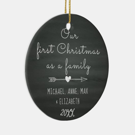 採用の初めてのクリスマスによって賛美される、擁護施設 セラミックオーナメント (右)