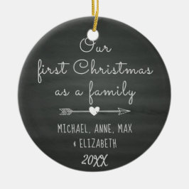 採用の初めてのクリスマスによって賛美される、擁護施設 セラミックオーナメント