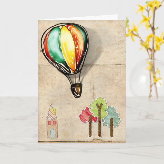 採用の挨拶 カード (黄色い花)