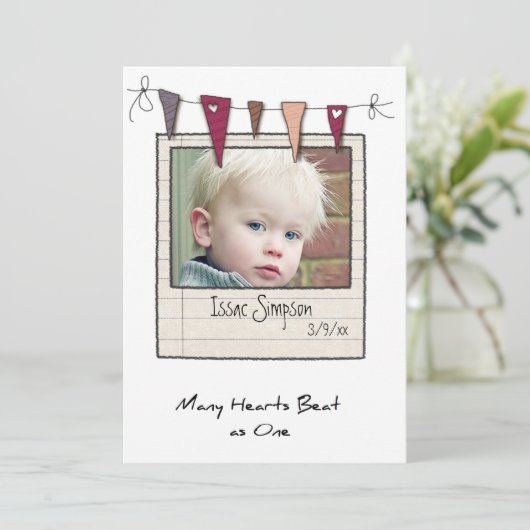 採用の発表の写真カード 案内状 (スタンド正面)