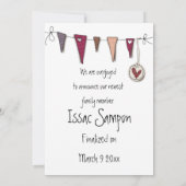 採用の発表の写真カード 案内状 (裏面)