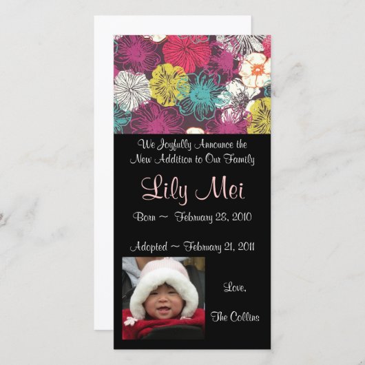 採用の発表の写真カード 案内状 (正面/裏面)