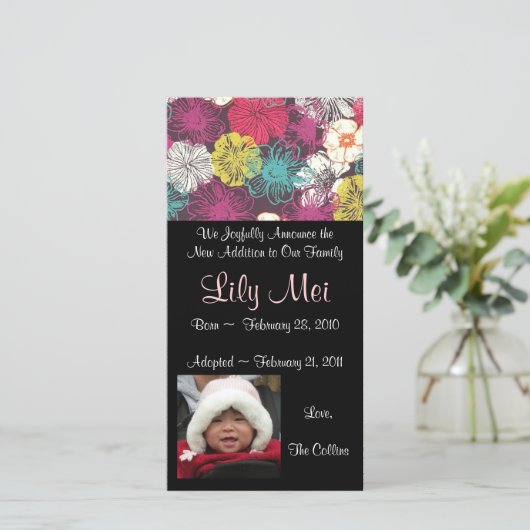 採用の発表の写真カード 案内状 (スタンド正面)