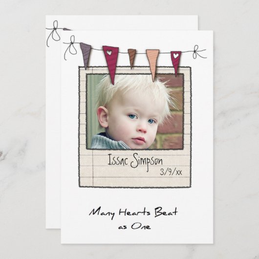 採用の発表の写真カード 案内状 (正面/裏面)