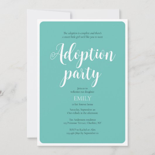 採用の発表パーティの招待状 招待状 (正面)