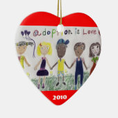採用は愛オーナメントです セラミックオーナメント (右)