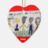 採用は愛オーナメントです セラミックオーナメント (左)