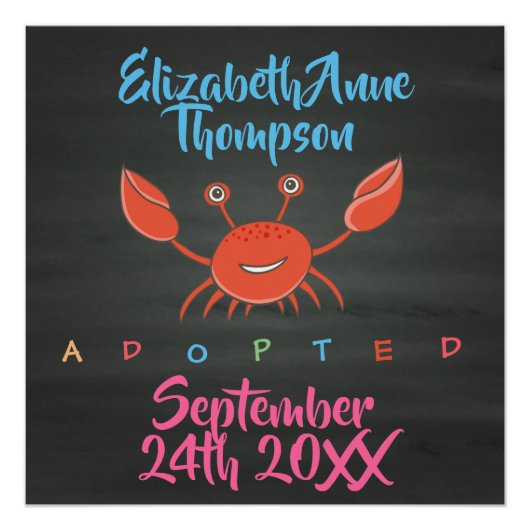 採用カニの採用 – 名前をカスタムする日 ポスター (正面)