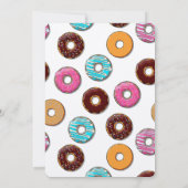 採用シャワモダンーピンクドーナツパーティー 招待状 (裏面)