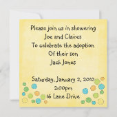 採用シャワーの招待 招待状 (裏面)