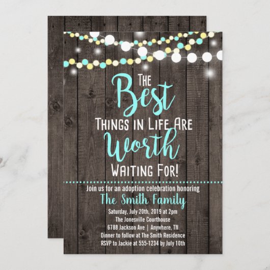 採用シャワー招待状 招待状 (正面/裏面)