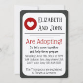 採用シャワー赤と黒の黒板の侵入 招待状 (正面)