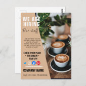 採用スタッフBUSINESSカスタムロゴチラシPoster ポストカード (正面/裏面)