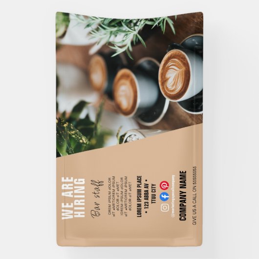 採用スタッフBUSINESSカスタムロゴチラシPoster Ped 横断幕 (縦)