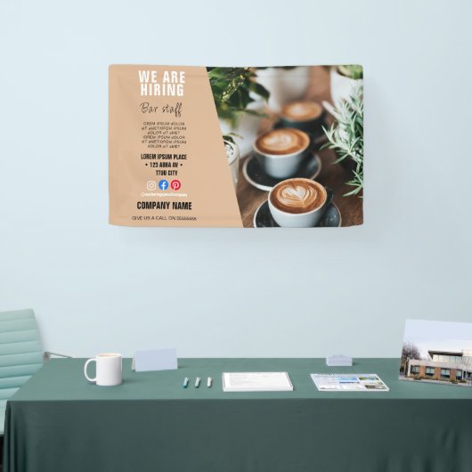 採用スタッフBUSINESSカスタムロゴチラシPoster Ped 横断幕 (トレードショー)