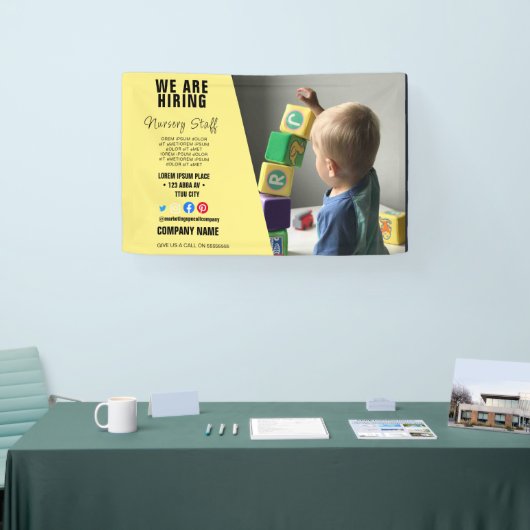 採用スタッフBUSINESSカスタムロゴチラシPoster Ped 横断幕 (トレードショー)