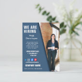 採用スタッフBUSINESSカスタムロゴチラシPoster Po ポストカード (スタンド正面)