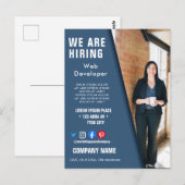 採用スタッフBUSINESSカスタムロゴチラシPoster Po ポストカード (正面/裏面)