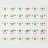 採用バタフライ採用 – 名前をカスタムする ラッピングペーパー (フラット)