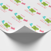 採用バタフライ採用 – 名前をカスタムする ラッピングペーパー (角)