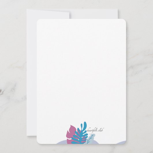 採用パーティーを見つけ恋しく思ました 招待状 (裏面)