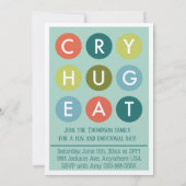 採用パーティーモダンサークルの発表 招待状 (裏面)