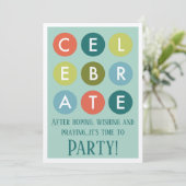 採用パーティーモダンサークルの発表 招待状 (スタンド正面)