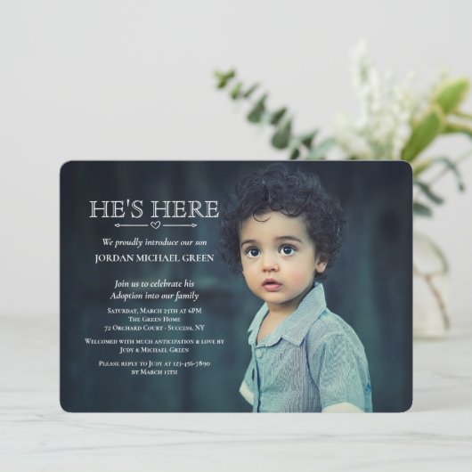 採用パーティー写真招待状 招待状 (スタンド正面)