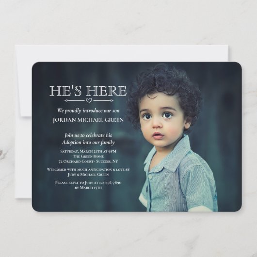 採用パーティー写真招待状 招待状 (正面)