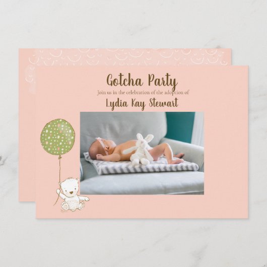 採用パーティー「Gotcha」パーティーによる少女の個人設定 招待状 (正面/裏面)