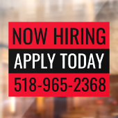 採用中 看板 オーダーメイド 店舗 窓用 再利用可能 デカール ウィンドウサイン (シート2)